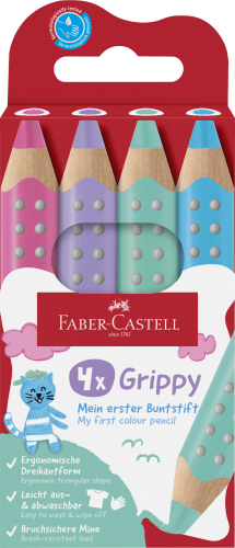 KREDKI GRIPPY PASTEL 4 KOL. FABER-CASTELL