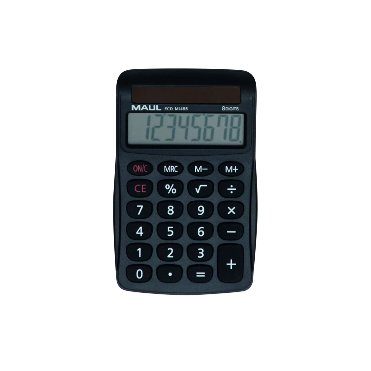 KALKULATOR BIURKOWY ECO MJ 455,8-POZYCYJNY, CZARNY MAUL
