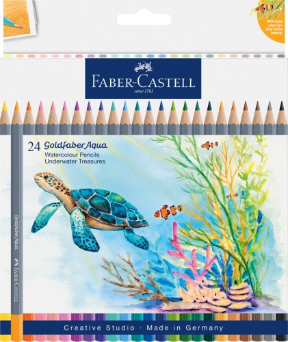 KREDKI AKWARELOWE GOLDFABER AQUA 24 KOL. OPAKOWANIE KARTONOWE FABER-CASTELL