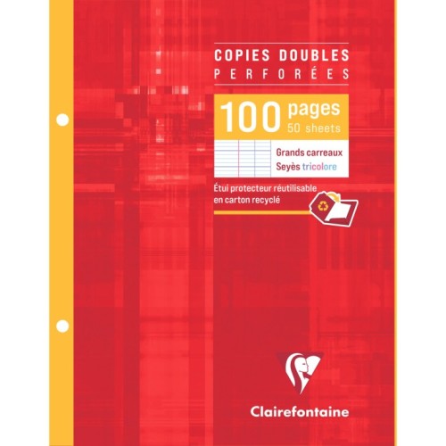 PAPIER BIUROWY, A4, FRANCUSKA LINIA, 100ARKUSZY CLAIREFONTAINE
