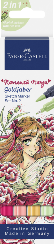 PISAK GOLDFABER SKETCH DWUSTRONNY ZESTAWMANGA NO.2 ROMANTIC 4 SZT. FABER-CASTELL