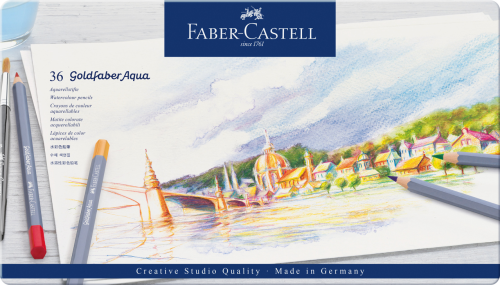 KREDKI AKWARELOWE GOLDFABER AQUA 36 KOL. OPAK. METALOWE FABER-CASTELL