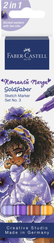 PISAK GOLDFABER SKETCH DWUSTRONNY ZESTAWMANGA NO.3 ROMANTIC 4 SZT. FABER-CASTELL