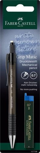 OŁÓWEK AUTOMATYCZNY GRIP MATIC 1377 0.7MM + 12 WKŁADÓW GRAFITOWYCH BLISTER  FABER-CASTELL
