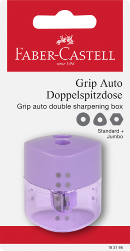 TEMPERÓWKA PODWÓJNA AUTO GRIP LILIOWA BLISTER FABER-CASTELL