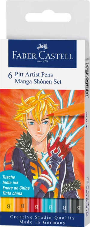 PITT ARTIST PEN MANGA ETUI 6 SZT. SHONEN FABER-CASTELL