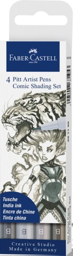 ZESTAW PIT ARTIST PEN DO RYSOWANIA KOMIKSÓW "THE FAMAZINGS- DAUGHTER" 4 SZT.  FABER-CASTELL