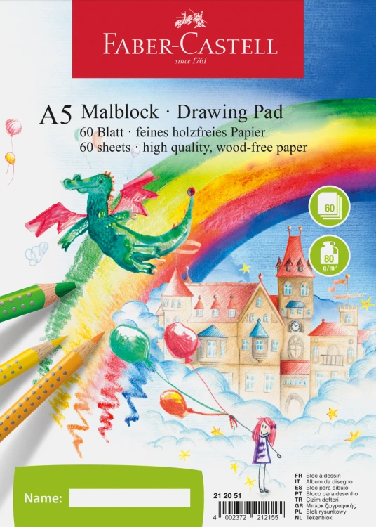 BLOK DO RYSOWANIA A5 60 KARTEK FABER-CASTELL