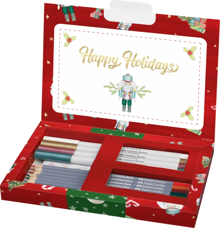 CREATIVE BOX EDYCJA LIMITOWANA HAPPY HOLIDAYS FABER-CASTELL