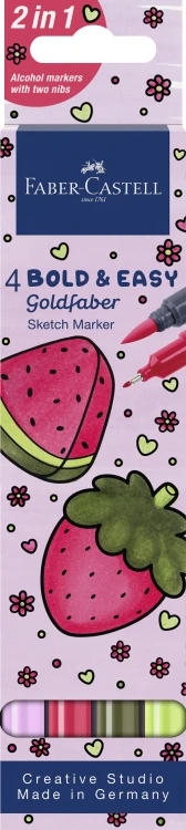 PISAK GOLDFABER SKETCH DWUSTRONNY ZESTAW BOLD EASY I 4 KOL. FABER-CASTELL