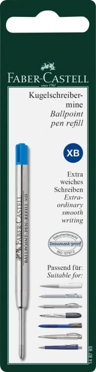 WKŁAD DO DŁUGOPISU NA BLISTRZE XB NIEBIESKI FABER-CASTELL