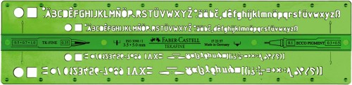 TEKAGRAPH SZABLON LITEROWY FABER-CASTELLCASTELL