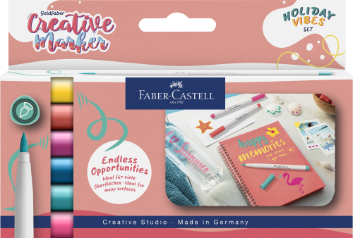 PISAK KREATYWNY GOLDFABER B ZESTAW 6 KOL HOLIDAY VIBES FABER-CASTELL