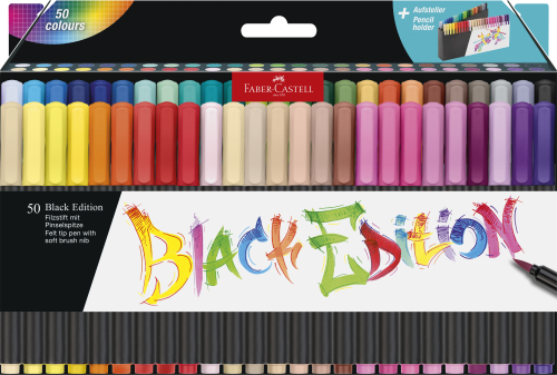 PISAKI PĘDZELKOWE BLACK EDITION 50 KOL. FABER-CASTELL