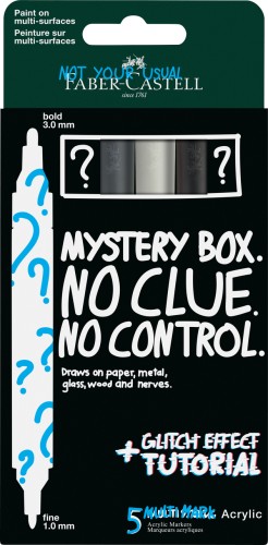 MARKER AKRYLOWY MULTIMARK 5 KOL. MYSTERY BOX GLITCH FABER-CASTELL