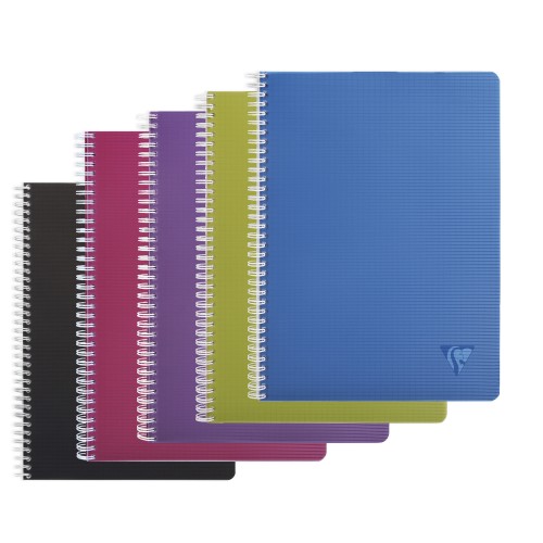 KOŁONOTATNIK LINICOLOR INTENSIVE  W OKŁADCE Z PP, A4, W KRATKĘ, 90 KARTEK, MIX KOLORÓW CLAIREFONTAINE