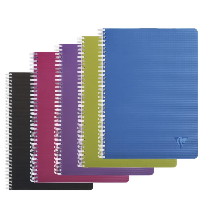 KOŁONOTATNIK LINICOLOR INTENSIVE  W OKŁADCE Z PP, A4, W KRATKĘ, 90 KARTEK, MIX KOLORÓW CLAIREFONTAINE