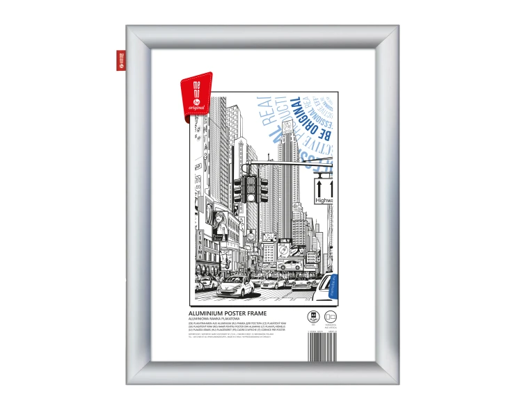 Ramka plakatowa MEMOBE, aluminiowa, (A3) 42x29,7 cm