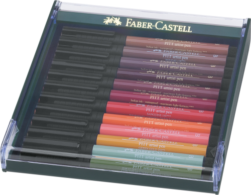 PITT ARTIST PEN BRUSH ZESTAW 12 KOL. EARTH FABER-CASTELL