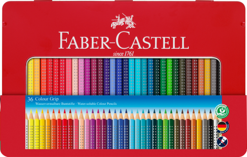 KREDKI GRIP 2001 36 KOL. OPAKOWANIE METAL FABER-CASTELL