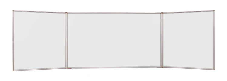 Tablica tryptyk MEMOBE suchościeralna magnetyczna biała, rama aluminiowa Prestige, 120x90 cm