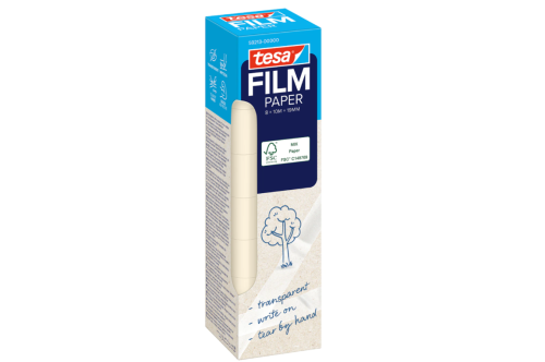 TAŚMA BIUROWA PAPIEROWA TESAFILM  TRANSPARENTNA 10M x 19MM, 8 ROLEK