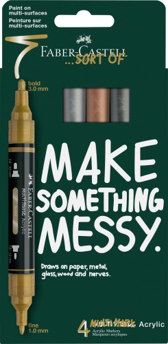MARKER AKRYLOWY MULTIMARK 4 KOL. METALLIC FABER-CASTELL