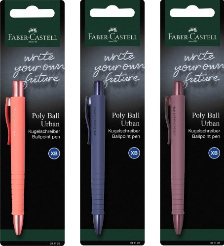 DŁUGOPIS POLY BALL URBAN MIX KOLORÓW BLISTER FABER-CASTELL