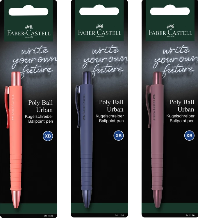 DŁUGOPIS POLY BALL URBAN MIX KOLORÓW BLISTER FABER-CASTELL