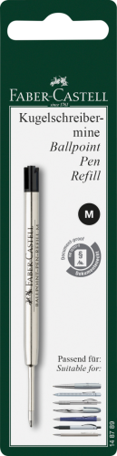 WKŁAD DO DŁUGOPISU NA BLISTRZE M CZARNY FABER-CASTELL