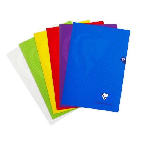 ZESZYT MIMESYS, W OKŁADCE Z PP, A4, W KRATKĘ, 48 KARTEK, MIX KOLORÓW CLAIREFONTAINE