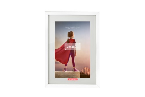 RAMKA NA ZDJĘCIA 300x400mm W RAMIE PLASTIKOWEJ BIAŁEJ MEMOBOARDS
