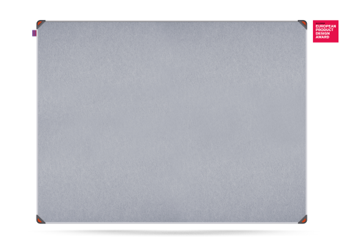 Tablica filcowa MemoBe idea EDGE, powierzchnia popielata, rama aluminiowa, 120x90 cm