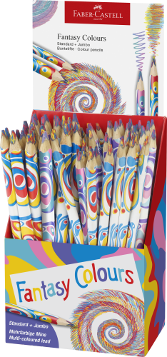 KREDKA WIELOKOLOROWA FANTASY DISPLAY MIX84 SZT. (48 X KREDKA STANDARDOWA, 36 X KREDKA JUMBO) FABER-CASTELL