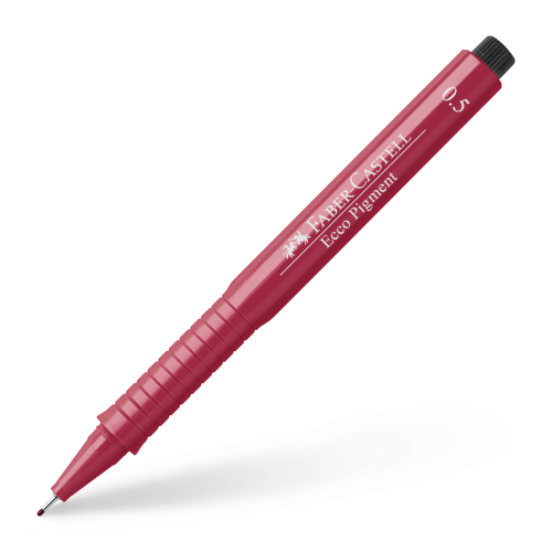 CIENKOPIS ECCO PIGMENT 0,5MM CZERWONY FABER-CASTELL