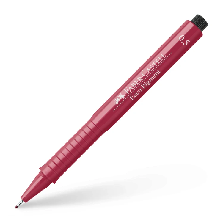 CIENKOPIS ECCO PIGMENT 0,5MM CZERWONY FABER-CASTELL
