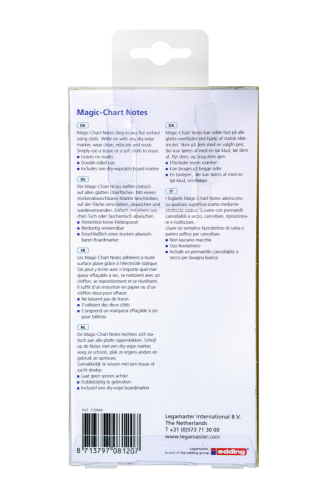 KARTECZKI MAGIC CHART ZIELONE 100 ARK. 10x20cm LEGAMASTER