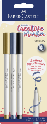 PISAK KREATYWNY GOLDFABER C 3 KOL.  ZŁOTY, SREBRNY, MIEDZIANY BLISTER  FABER-CASTELL
