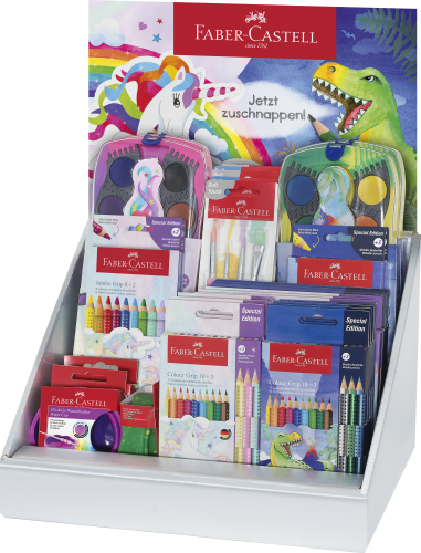 DISPLAY EDYCJA JEDNOROŻEC I DINOZAURY GRIP & CONNECTOR FABER-CASTELL