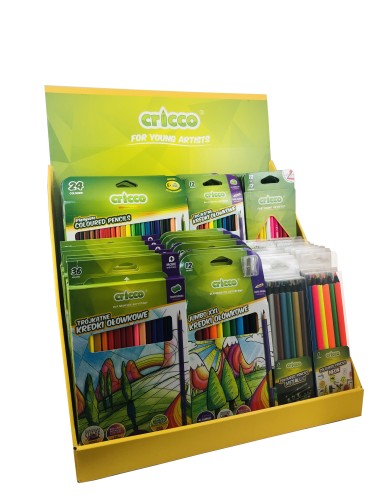 DISPLAY CRICCO NA LADĘ KREDKI XXL 60 ELEMENTÓW