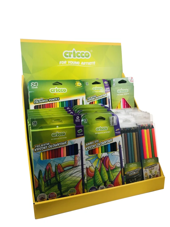 DISPLAY CRICCO NA LADĘ KREDKI XXL 60 ELEMENTÓW