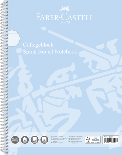 KOŁONOTATNIK A4 SKY BLUE 80K W LINIĘFABER-CASTELL