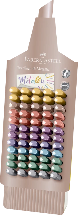 ZAKREŚLACZ 1546 METALICZNY DISPLAY KARTONOWY 60 SZT. FABER-CASTELL