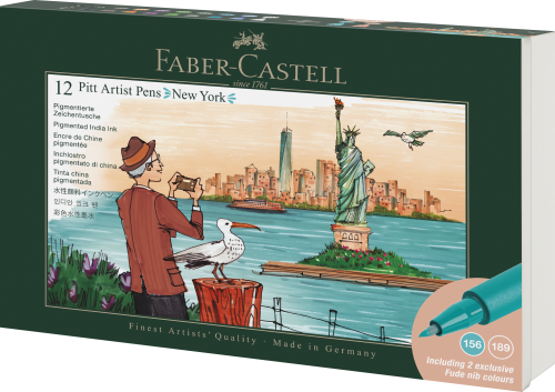 ZESTAW PITT ARTIST PEN NEW YORK 12 SZT. FABER-CASTELL