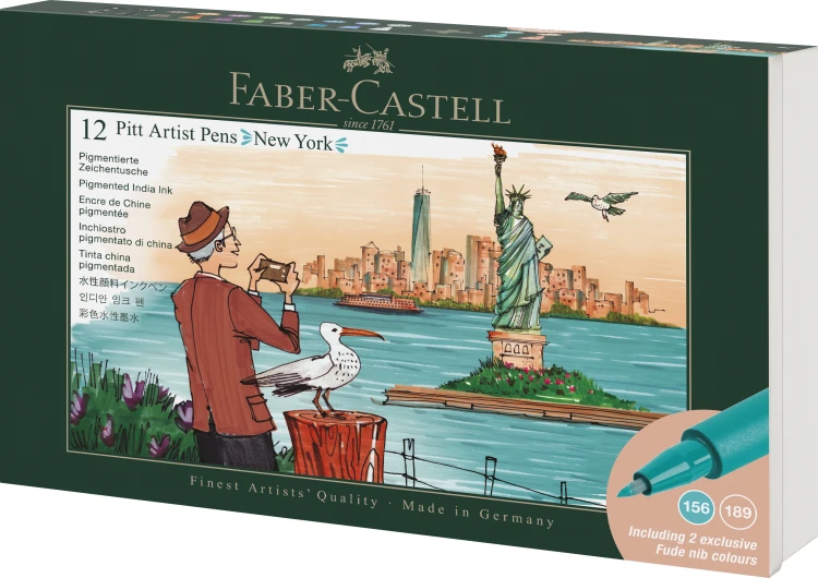ZESTAW PITT ARTIST PEN NEW YORK 12 SZT. FABER-CASTELL