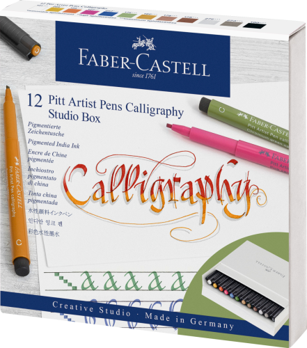 PITT ARTIST PEN C ZESTAW DO KALIGRAFII 12 KOL. STUDIO BOX FABER-CASTELL