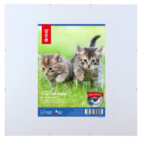 Antyrama szkło akrylowe MemoBe, PMMA transparentne o grub.3 mm, super mocna, anty UV, 30x30 cm