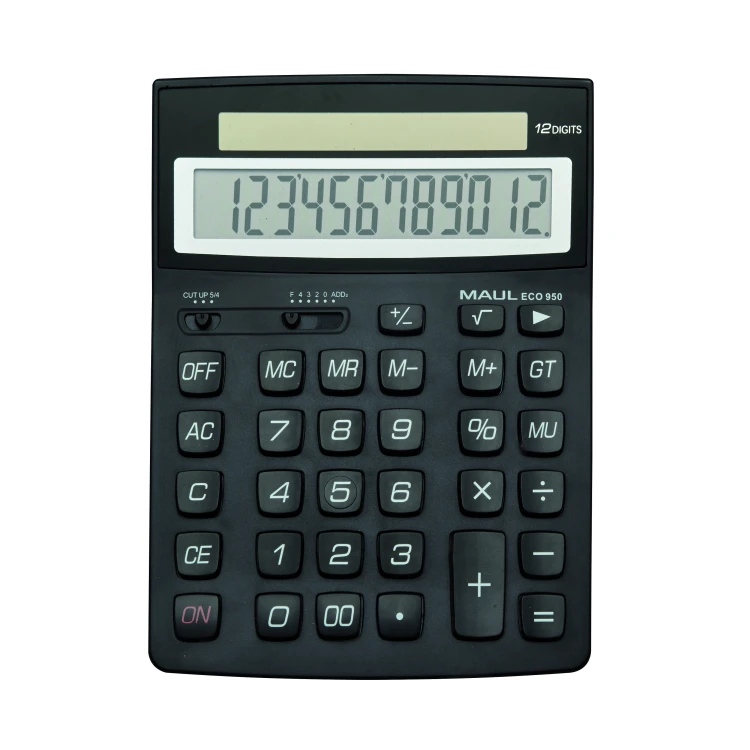 KALKULATOR BIURKOWY ECO 950,12-POZYCYJNY, CZARNY MAUL