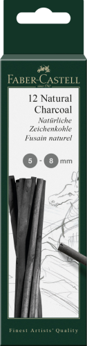 PITT MONOCHROME NATURAL GRAFIT WĘGLOWY 5-8MM BLISTER FABER-CASTELL
