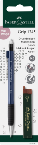 OŁÓWEK AUT. GRIP 1345 + 12 WKŁADÓW GRAFITOWYCH 0.5 MM B FABER-CASTELL